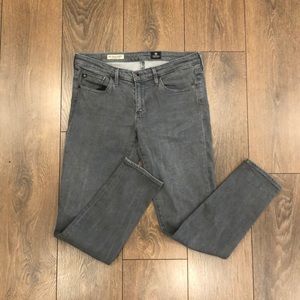 AG Stevie Ankle Slim Straight Gray Jeans Size 29